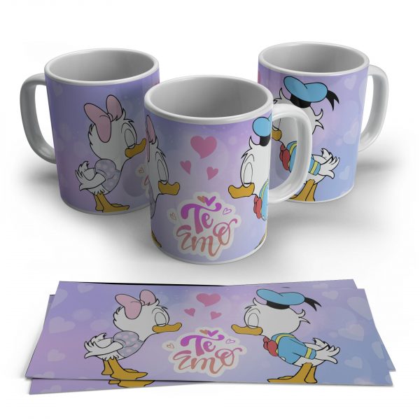 Taza enamorados donald y deisy