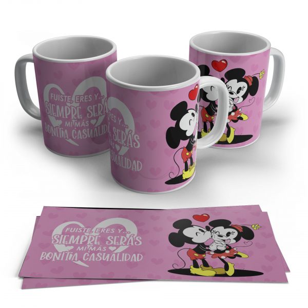 Taza enamorado mickey y minnie