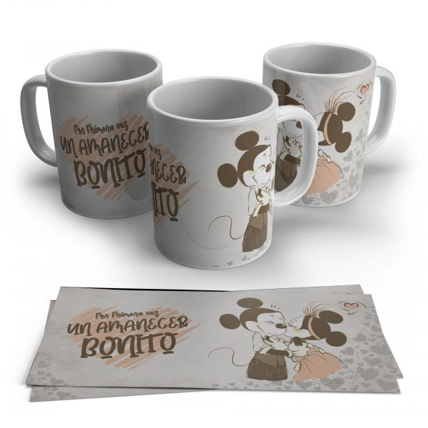 taza enamorado Mickey y Minnei