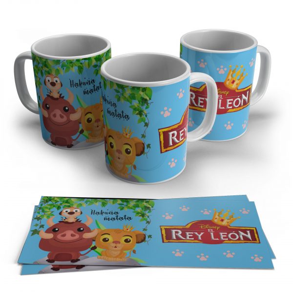 Taza Timón Pumba y Simba (El Rey León)